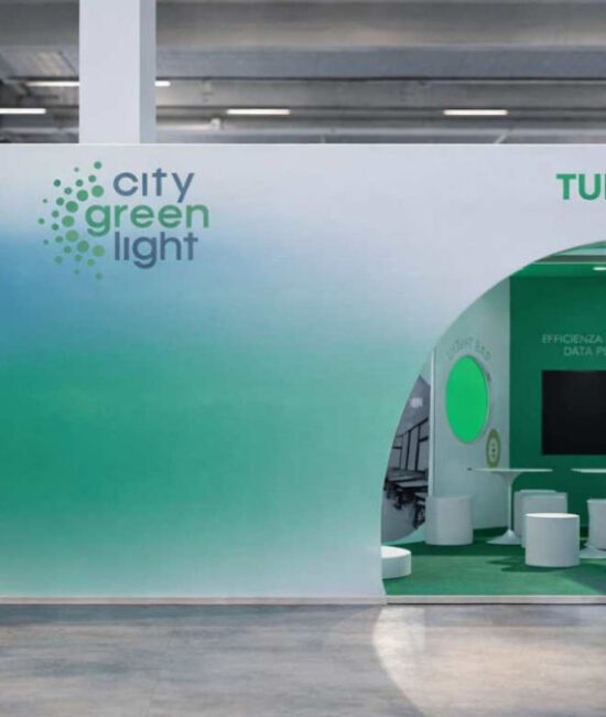 Stand City Green Light alla fiera KEY 2026 di Rimini dedicato a open data, comunità energetiche e transizione urbana